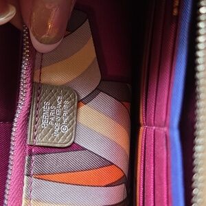 Hermes Taupe Leather Wallet